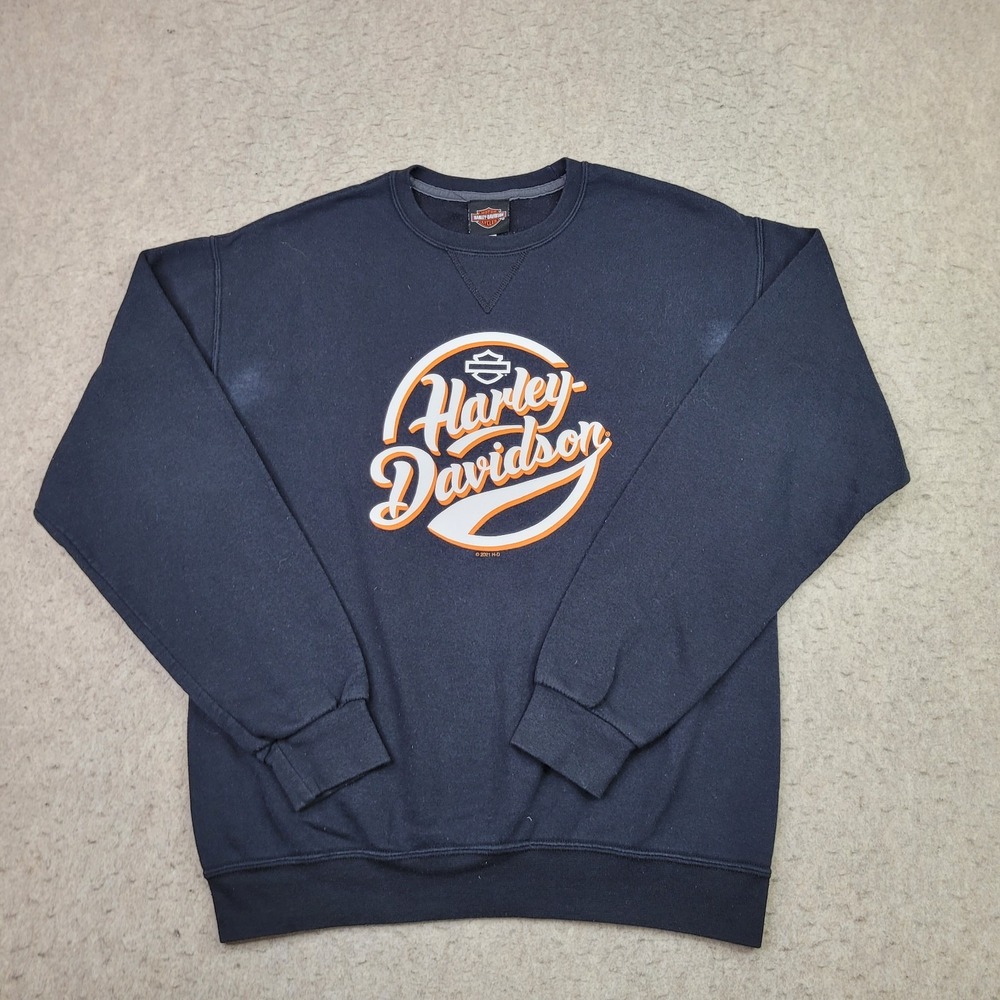 Harley Davidson Sweatshirt Mens M‎ Blue Pullover Crew Neck 2021 Biker